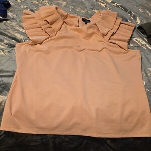 Ruffled Sleeve Peach Top